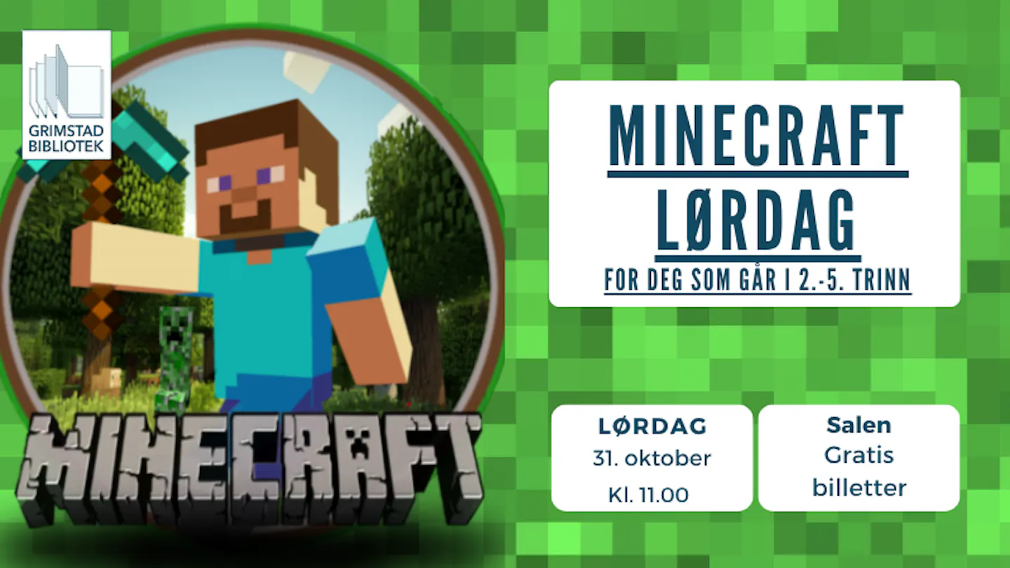 Minecraftlørdag for 2.-5. trinn