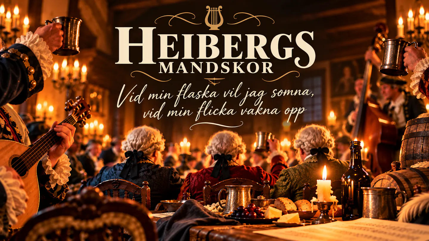 HEIBERGS MANDSKOR - "Vid min flaska vil jag sovna, vid min kvinne vakna opp"