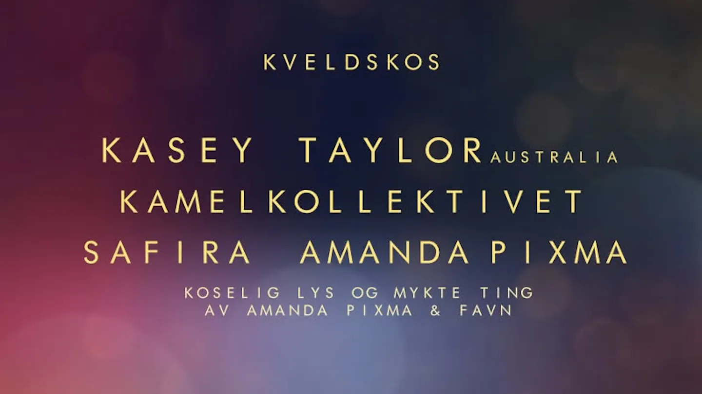 Kveldskos med Kasey Taylor, Kamelkollektivet, Safira, Amanda Pixma